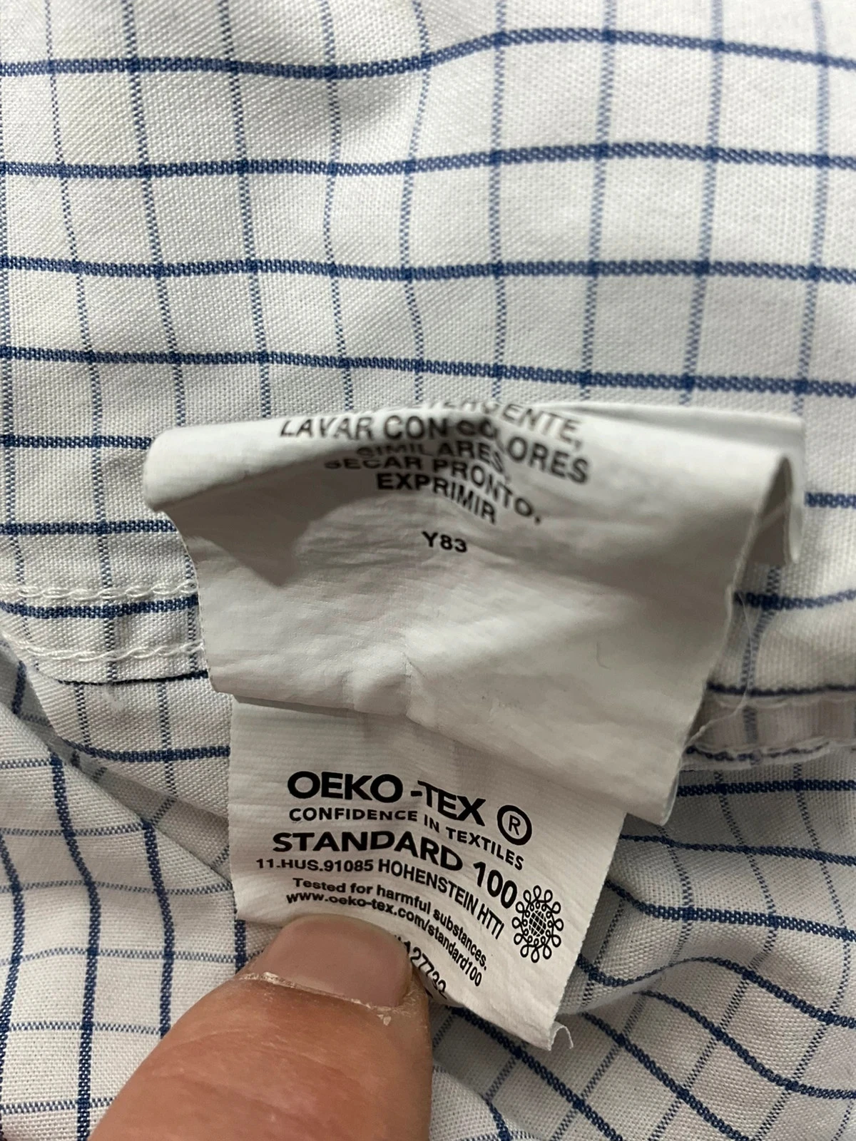 Chemise Tommy Hilfiger Regular Fit XL Chic 100% Coton Carreaux Blanc Bleu Marine – photo 7